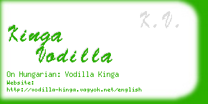 kinga vodilla business card